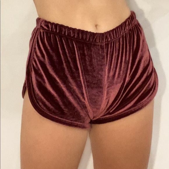 Brandy Melville Pants - Brandy Melville velvet booty shorts